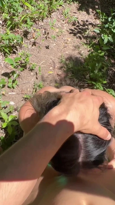 A hike among friends ends in hot sex and cum on the ches | Clip 2