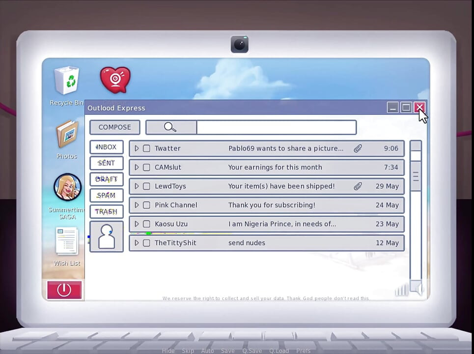 Summertime Saga - Jessy played with her self