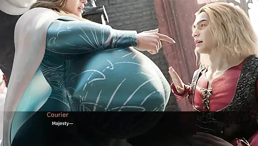 Sexy Blonde Queen with Giant Boobs Titty Fucked by a Messenger Boy and Facialized