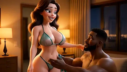 Ep9-From Chubby & Ignored to Curvy Cock Tease-Wife in Emerald Micro Bikini With a handsome black man