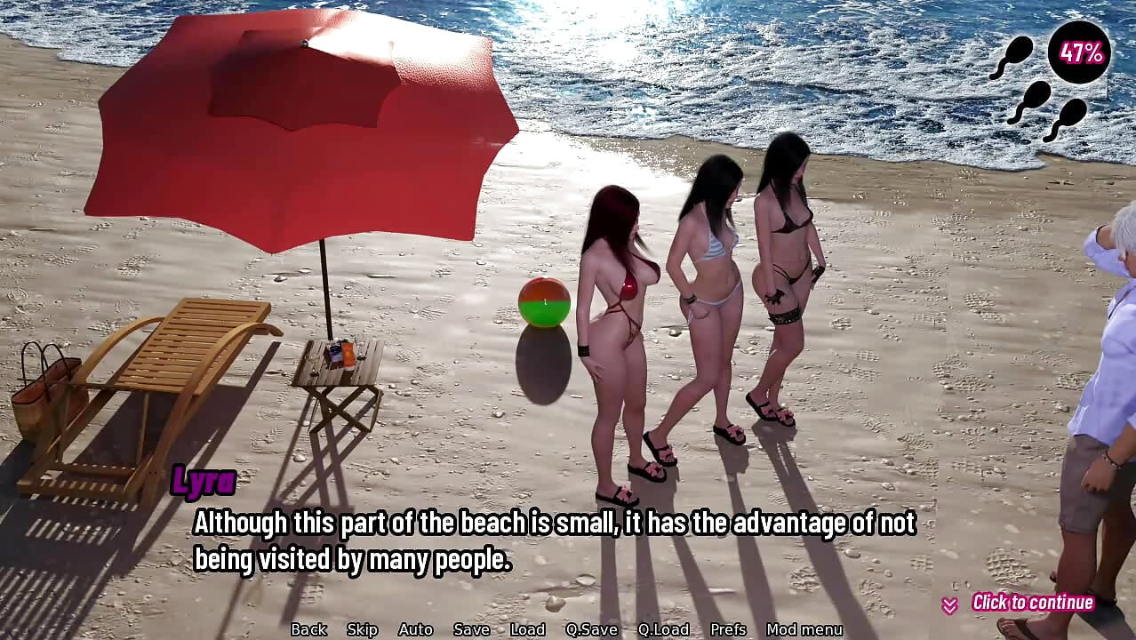 Big Dick Man Fucks Three Girls Pussy's in Beach