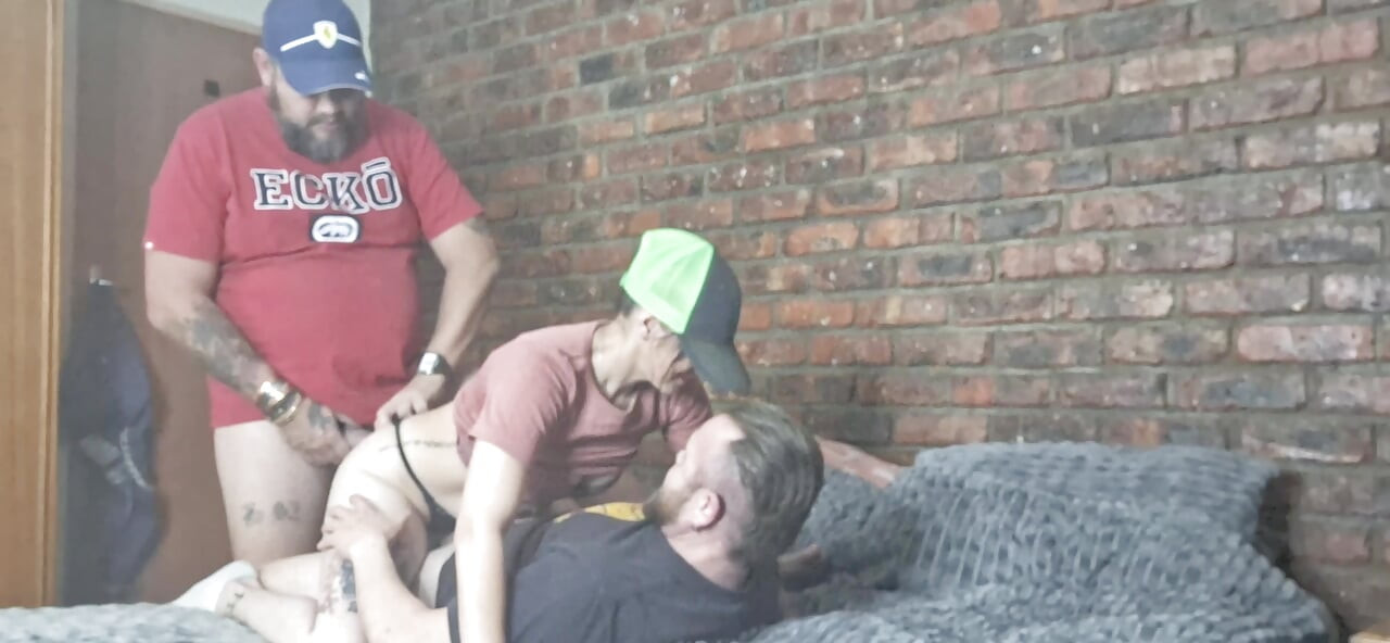 Fucking husband and friend in threesome