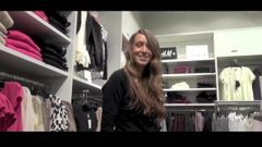 shopping fucking in changing room black pantyhose