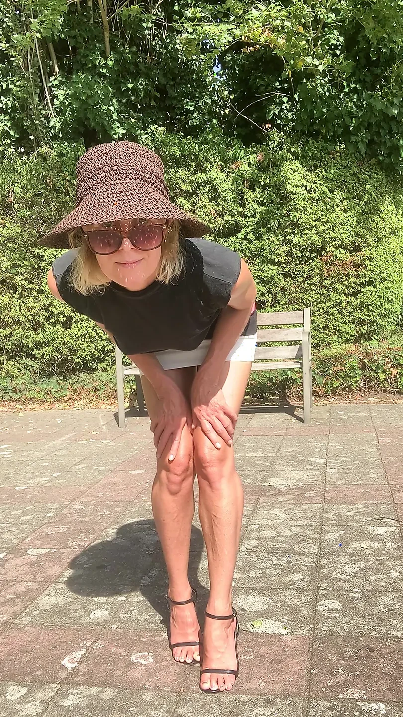 Tits flashing in the park