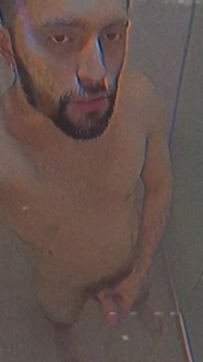 Vintage shower jerk off, now in VHS