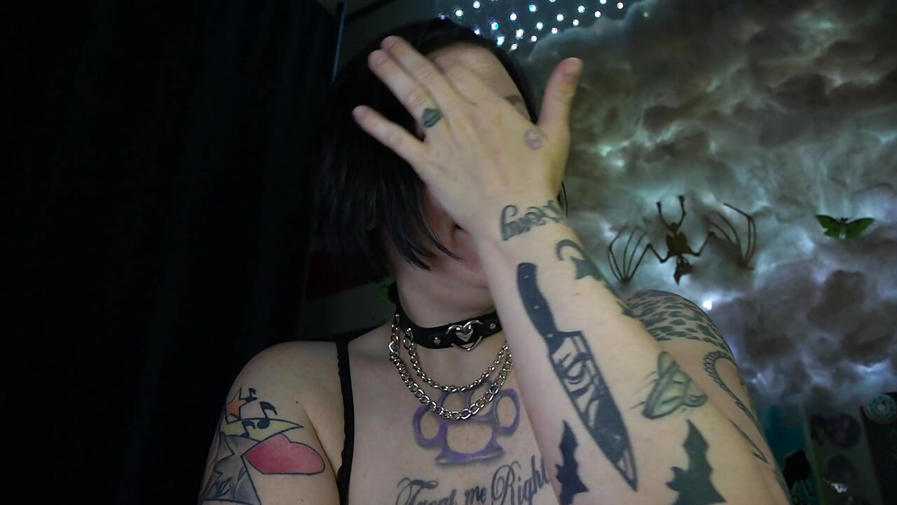 Goth Slut Makes Their Pussy Cream and Squirt JOI