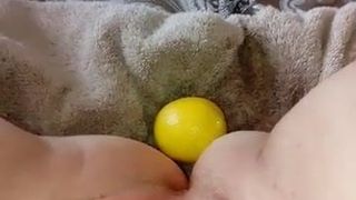BBW slut nympho-Birthing an Orange 2