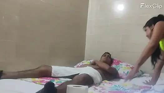 I'm staying at a hotel with my stepsister and she asks me to fuck her - Part 1 (Follow me for more content)