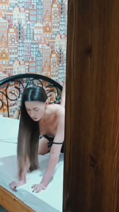 Standing at the door. The door is ajar. You watch how beautiful your friend’s Asian wife is fucking with some guy | Clip 1