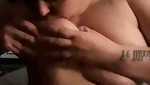 Playing with my titties, licking & sucking my own nipples