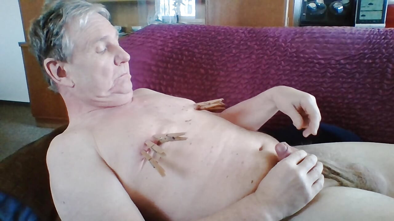 Nipple Suckers Bob and Jerk off with Clamps