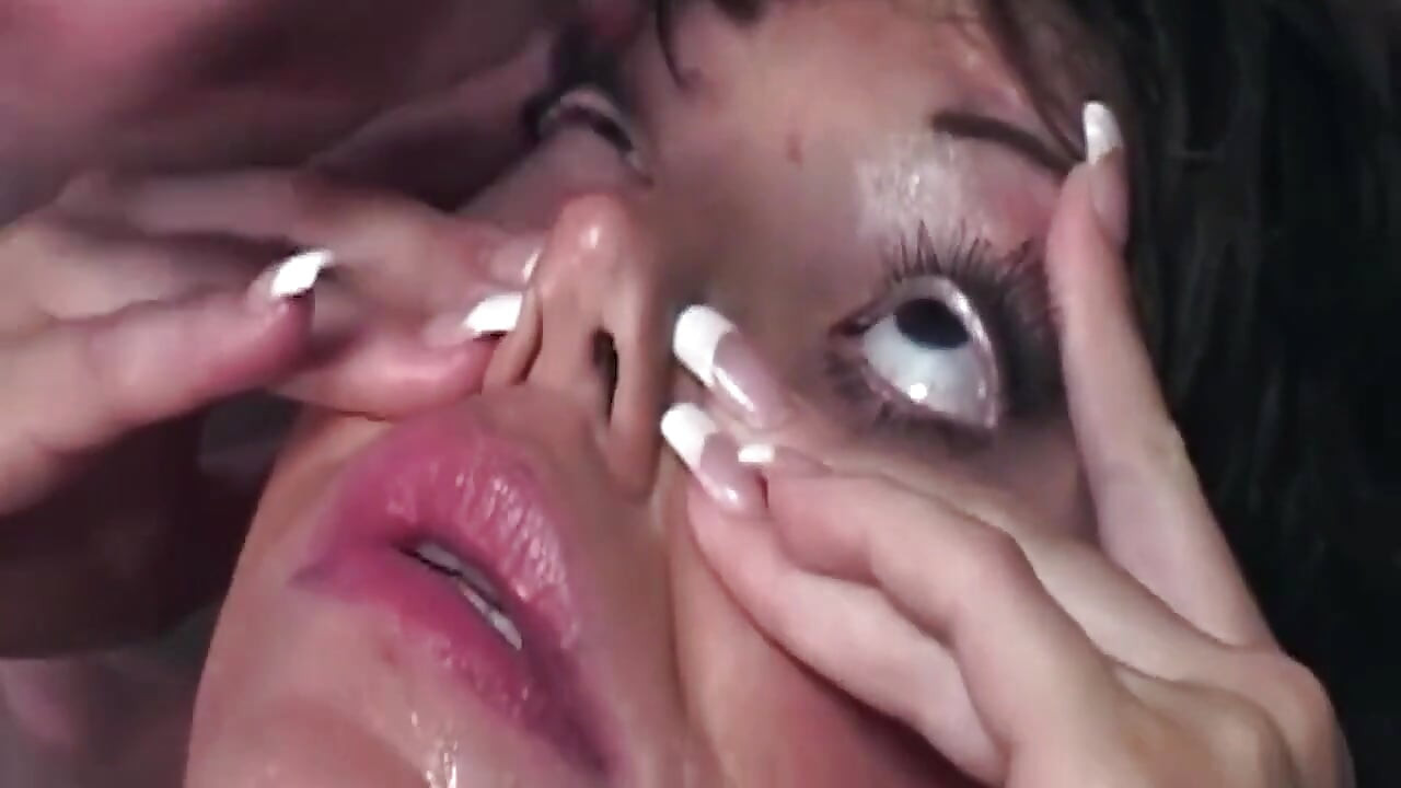Brunette MILF Drenched in Cum From Multiple Big Cocks