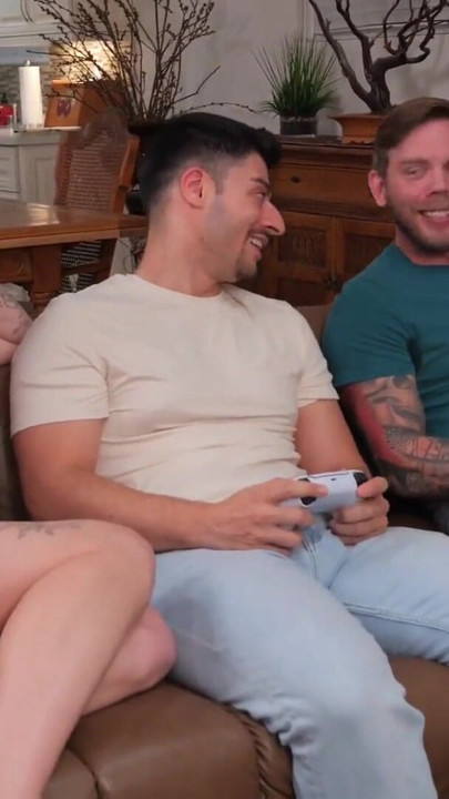 i wanted to play diffrent game.. threesome with my bf and his friend | Clip 1