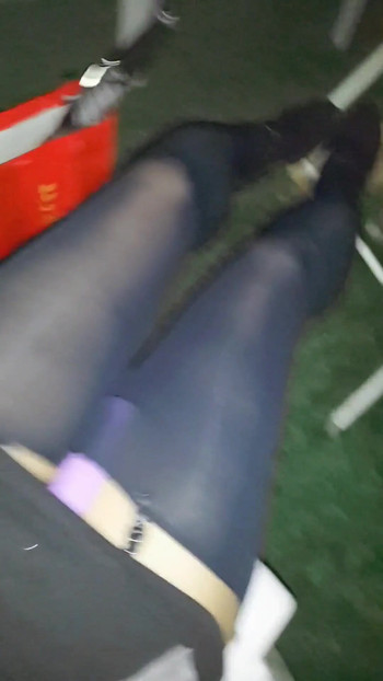 Stunning moment from "Asian slut puts a vibrator, sticks a controller in her stocking, goes to public park and masturbates,"