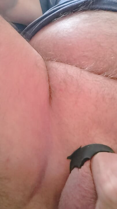 Grandpa Sits in Armchair and Plays with His Little Cock with a Vibrator Around His Little Cock