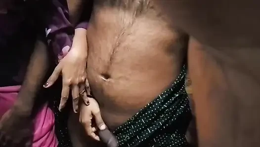 Indian village girl licks her husband's penis