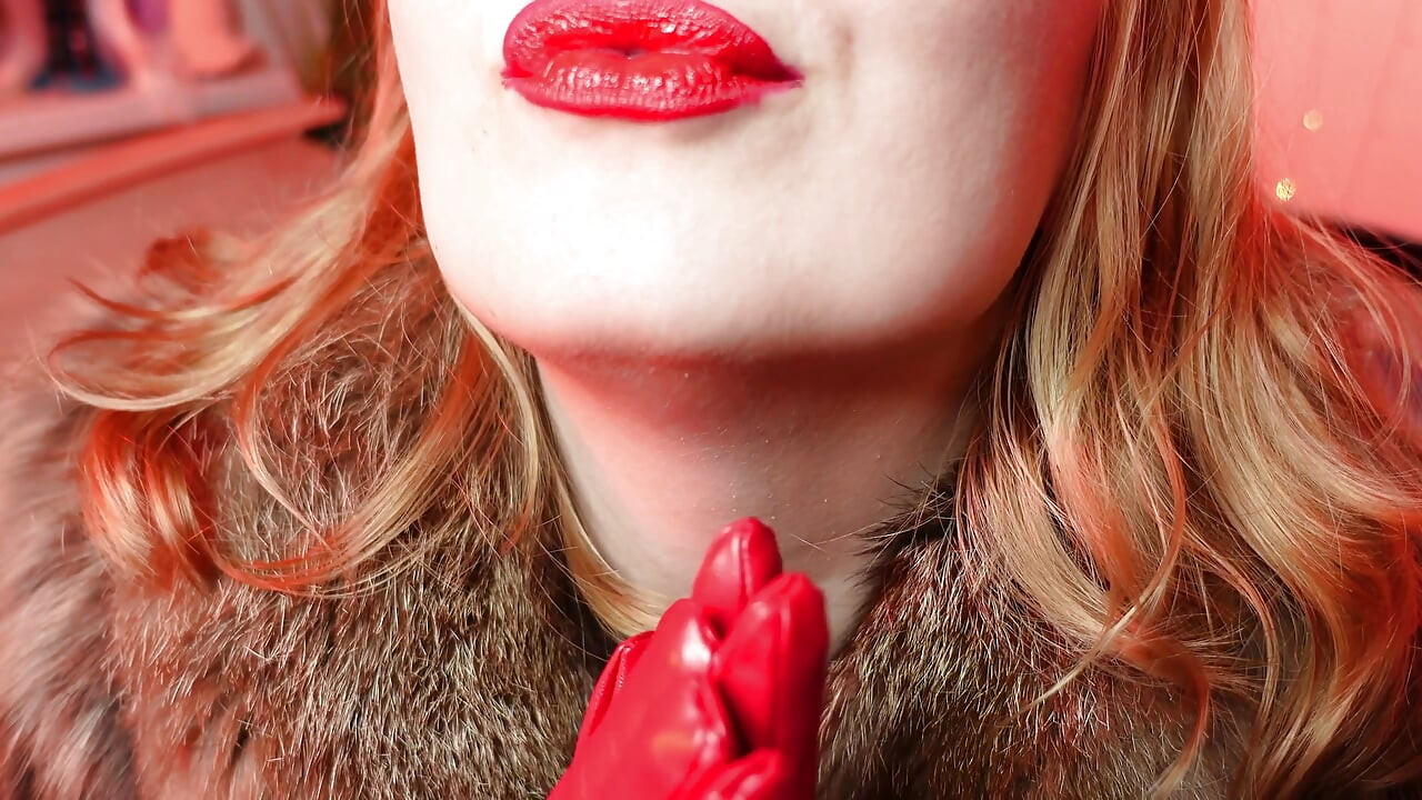 Sexy ASMR with red gloves