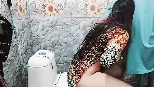 House Maid Anally Fucked In the Bathroom, Doggystyle with Hindi Audio