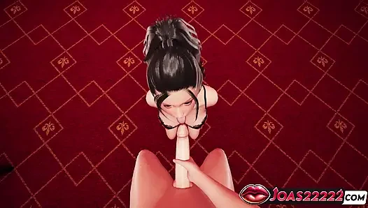 Сексуальная девушка-аббатство в клубе 3D анимация - Frenulum лижет фетиш крупным планом, влажные большие сиськи, стимуляция траха сисек и глубокая глотка