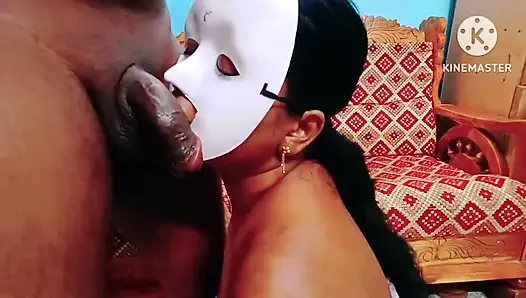 Tamil Girlfriend Gave a Very Closeup Blow and First Ever Mouth Cum Swallow Surprise for Her Bestie with Tamil Talk