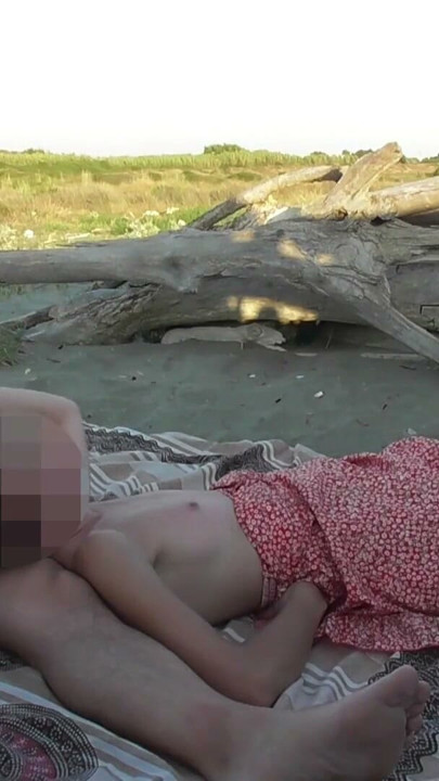 French teacher Blowjob Amateur on Nude Beach public to stranger with Cumshot People caught us P1 - MissCreamy | Clip 1