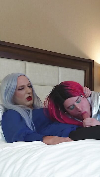 Gorgeous Femboy Goddess Gets Blowjob From Trans Kelsey Masters - Compilation 2