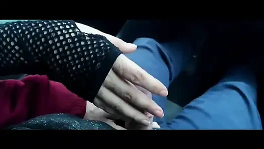 Almost caught! He jerks off in traffic in front of me, I love watching. Big cumshot! Part 1