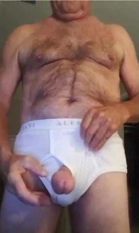 Daddy shows huge cock