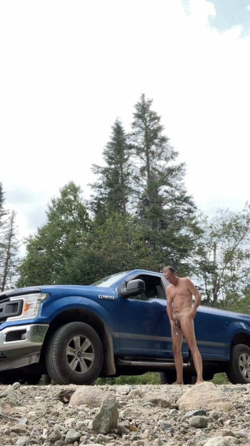 I drink my piss outdoors by my truck