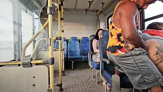 A SHAMELESS COUPLE RIDING IN PUBLIC TRANSPORT AND BACKSEAT PASSENGER FILMING EVERYTHING