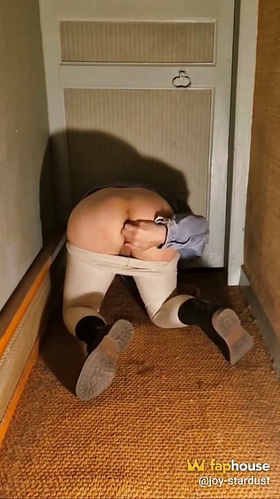 Spanking and Ass Exposure in a Corridor