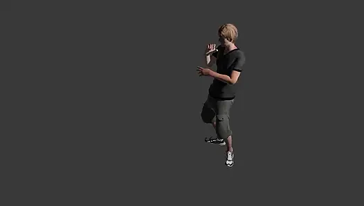 Invisabel mic ile şarkı söyleyen bir adam