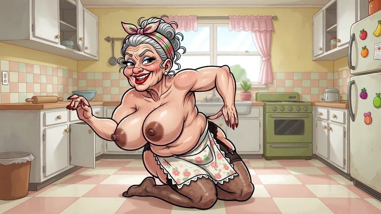 Ai Grannies Naked in Kitchen