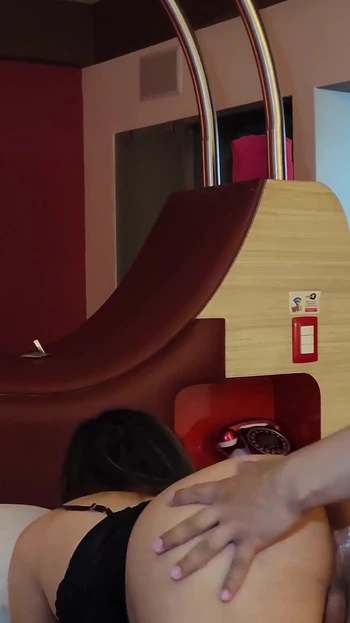 Captivating moment from "Big stepbrother finds me alone in the room and makes me his whore"
