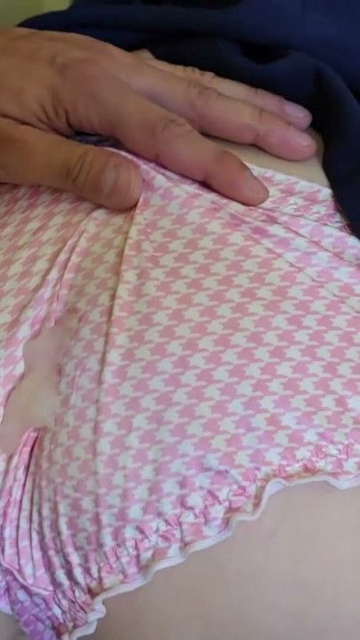 Stepsister let me rub her ass hole and cum on her Japanese panties | Clip 1