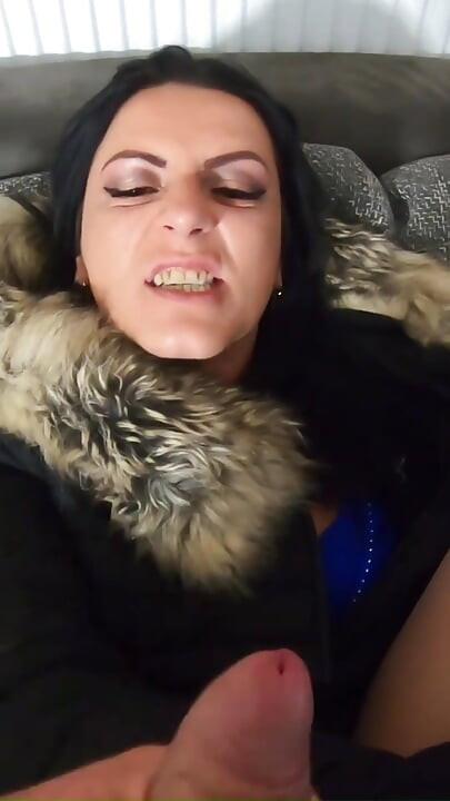Milfycalla - a Lot of Cum on My Old Black Fur Downjacket