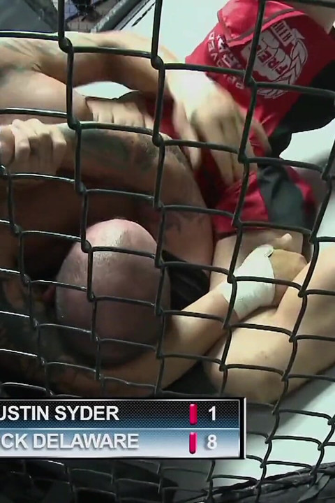 Big tit BBW ring girl volunteers to fuck the lucky winner of the cage fight