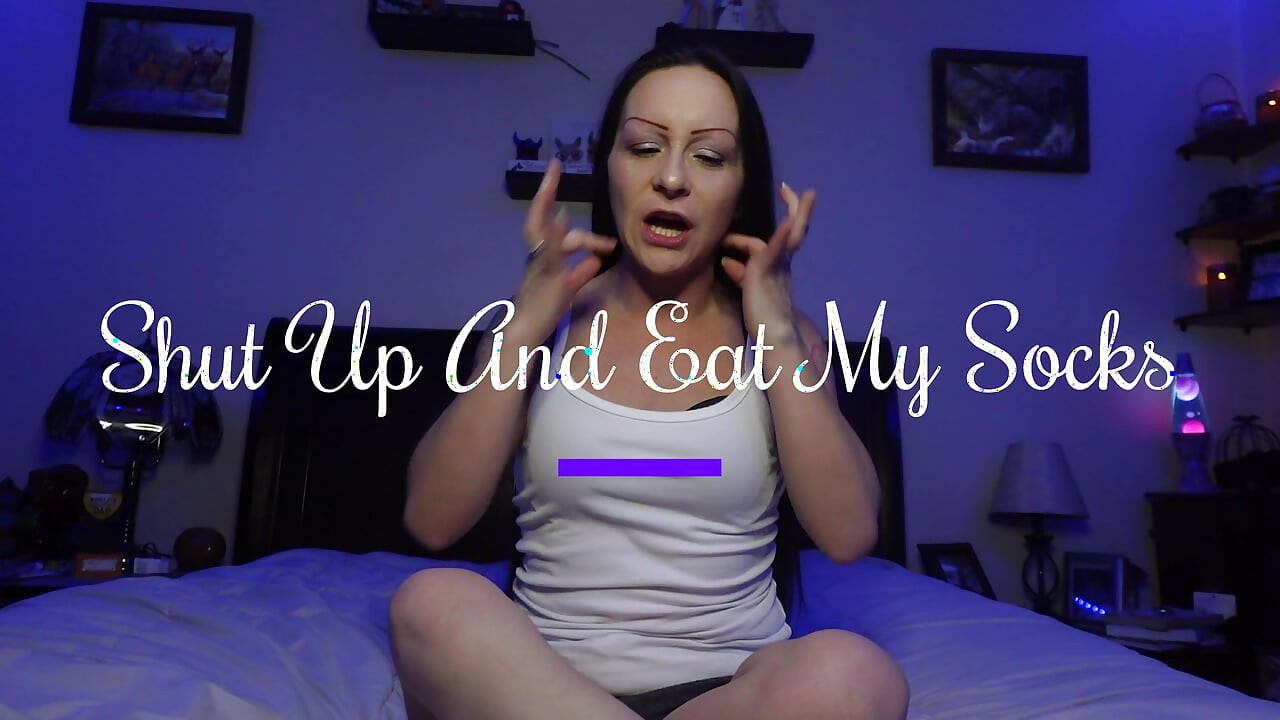 我會用我的襪子讓你安靜，張開寬婊子