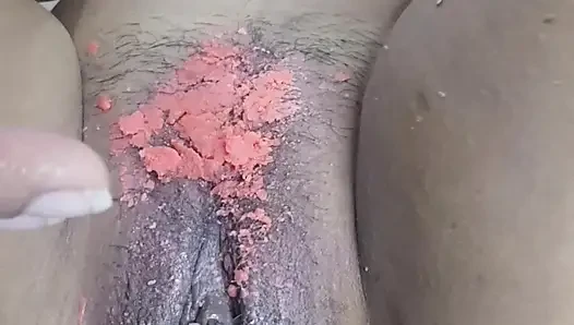 OMG. Putting candle wax on and finger until cum come out , With huge Squirt
