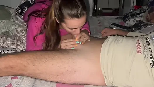 Morning Blowjob and Cum in Mouth. Deepthroat