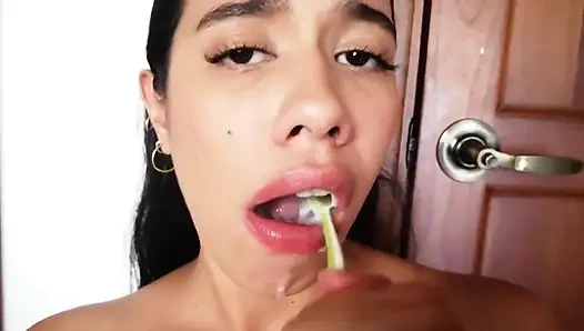 Nastiest Cum Tooth Brushing Ever!