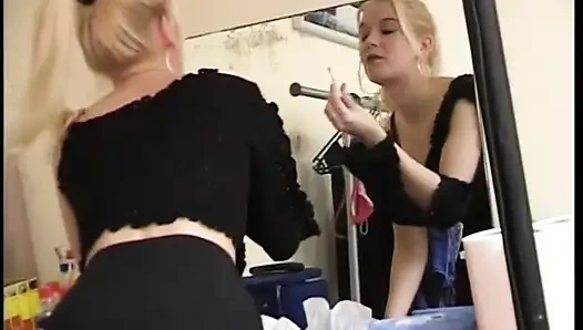 She loves sucking on a bunch of cocks