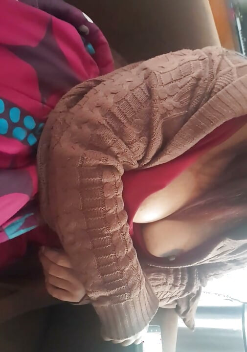 Busty Indian MILF gets fucked in red dress on the couch