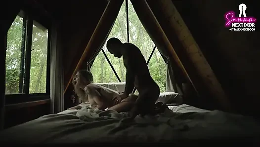 Intimate anal sex in a cabin with a perfect petite blonde