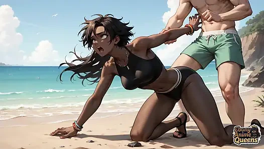 Pesta seks di pantai! Ratu sange ini dientot habis-habisan sampai orgasme di pasir emas di adegan xxx terbaik!