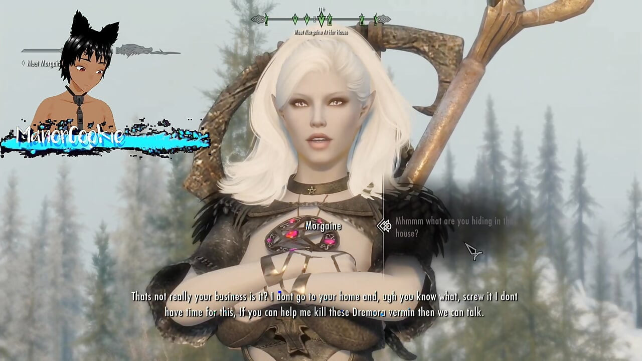 Skyrim B와 L Mod - 모르가인을 찾고 그녀의 성적 필요를 돕는