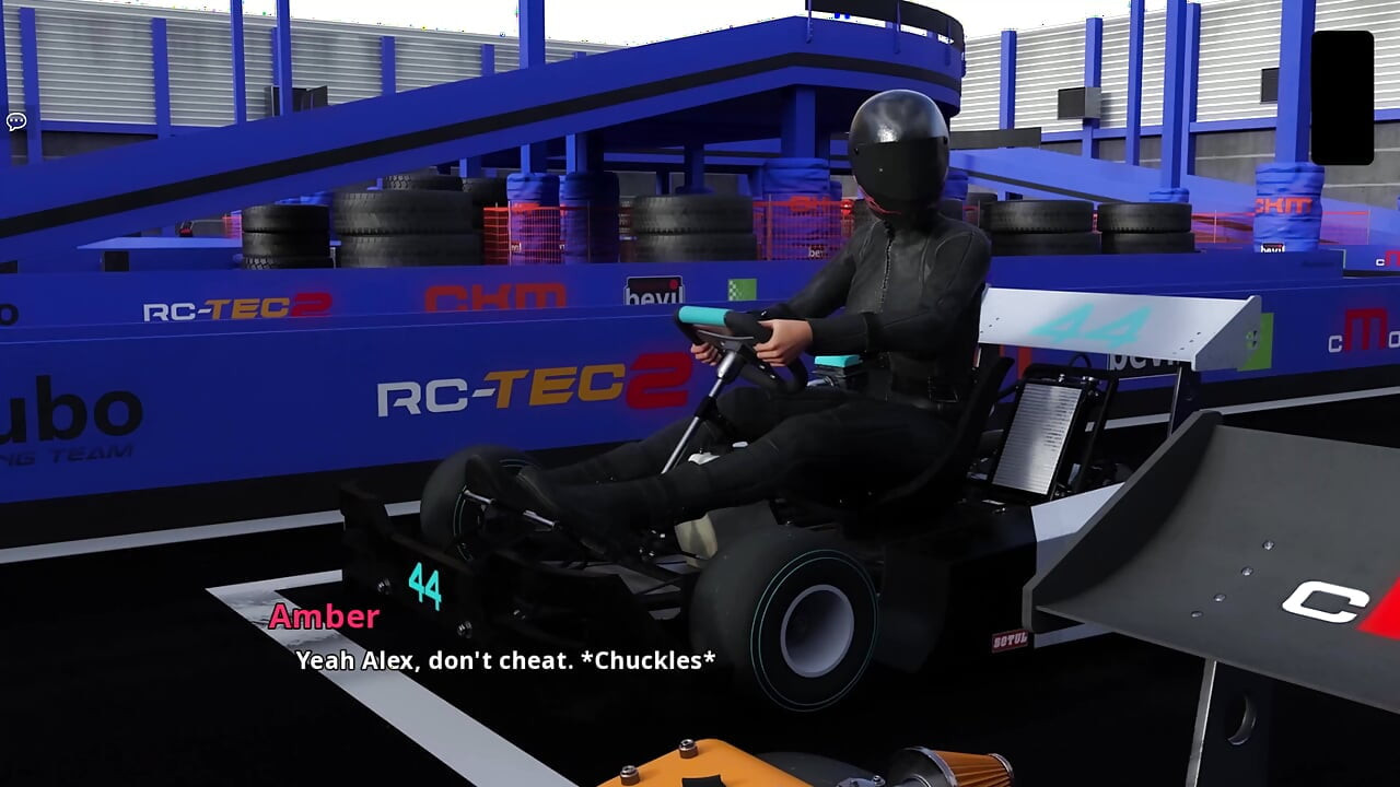 College Kings 23 Amber ile go kartımın tadını çıkardım