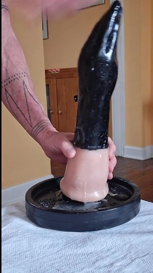 Spring training with stretching my ass with my favorite fist dildos | Clip 1