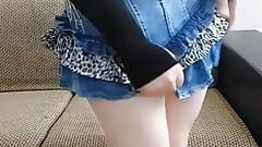 White Shemale Sissy Crossdresser Girl Body Mini Skirt Hot Slut Blonde Kitty