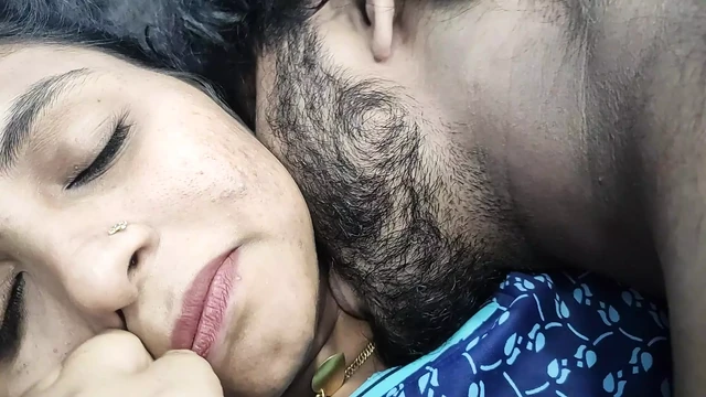 Nighty removal and hot romance with boobs press